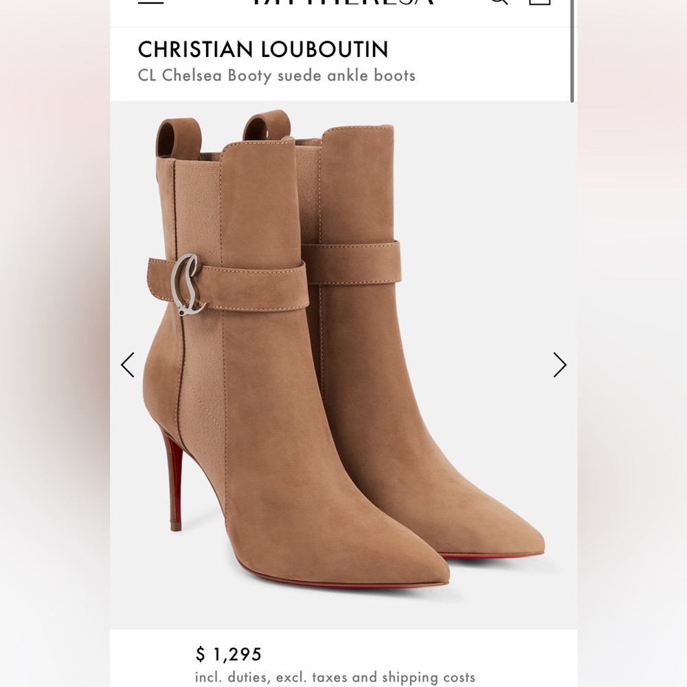 Christian Louboutin Women's Brown Chelsea Booties